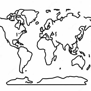 Colorful Continents Map Coloring Page 30764-24641