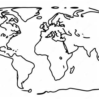 Colorful Continents Map Coloring Page 30764-24642