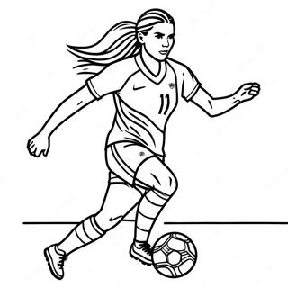 Alex Morgan Action Pose Coloring Page 30773-24648