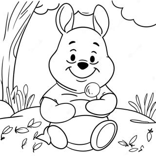 Winnie The Pooh Easter Coloring Pages