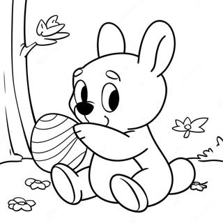 Winnie The Pooh Easter Bunny Coloring Page 30803-24670