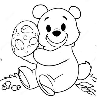 Winnie The Pooh With Colorful Eggs Coloring Page 30804-24673