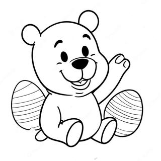 Winnie The Pooh With Colorful Eggs Coloring Page 30804-24674