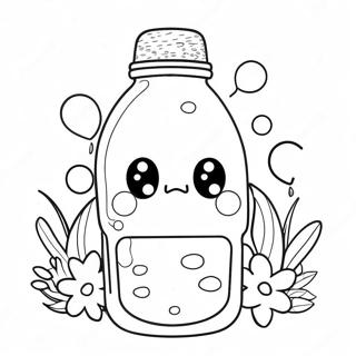 Cute Stanley Water Bottle With Flowers Coloring Page 30814-24681