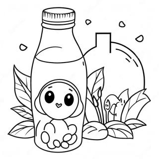 Cute Stanley Water Bottle With Flowers Coloring Page 30814-24682