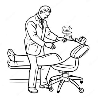 Friendly Chiropractor Adjusting Patient Coloring Page 30824-24690