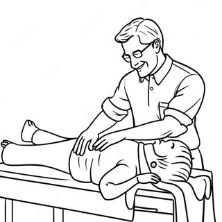 Friendly Chiropractor Adjusting Patient Coloring Page 30824-24691