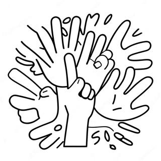 Colorful Asl Hand Signs Coloring Page 30834-24695