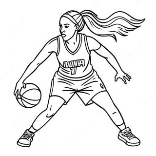 Dynamic Wnba Player Dribbling Coloring Page 30844-24703