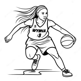 Dynamic Wnba Player Dribbling Coloring Page 30844-24704