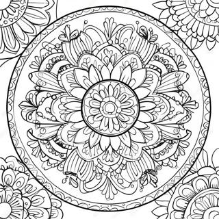 Simple Boho Mandala Coloring Page 30893-24737