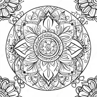 Simple Boho Mandala Coloring Page 30893-24739