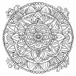 Simple Boho Mandala Coloring Page 30893-24740