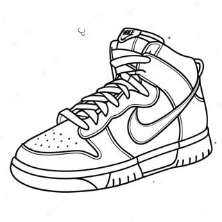 Colorful Nike Dunk Shoe Coloring Page 30904-24753