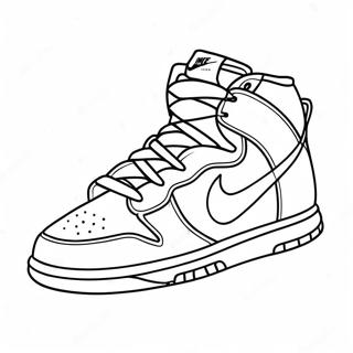 Colorful Nike Dunk Shoe Coloring Page 30904-24756