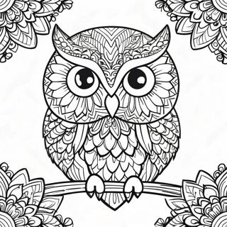 Owl For Adults Coloring Pages