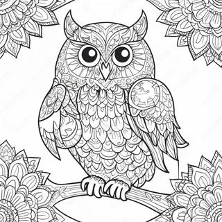 Detailed Owl With Intricate Patterns Coloring Page 30914-24770