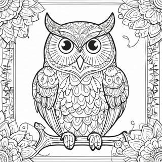 Detailed Owl With Intricate Patterns Coloring Page 30914-24772