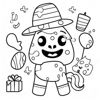 Festive Pinata Party Coloring Page 30924-24765