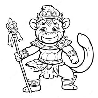 Monkey King Coloring Pages