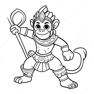 Adventurous Monkey King Coloring Page 30934-24775