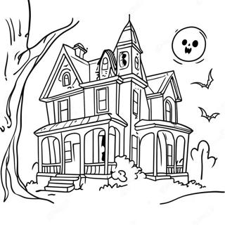 Spooky Haunted House Coloring Page 30944-24790