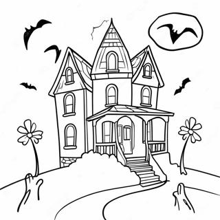 Spooky Haunted House Coloring Page 30944-24792