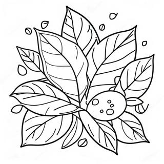 Cute November Leaves Coloring Page 3096-2513