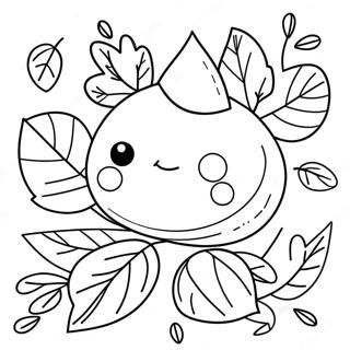 Cute November Leaves Coloring Page 3096-2514