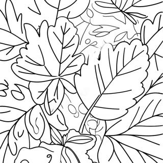 Cute November Leaves Coloring Page 3096-2516