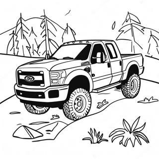 Ford F250 Off Road Adventure Coloring Page 30974-24809