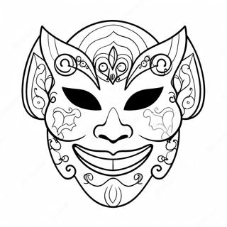 Halloween Mask Coloring Pages