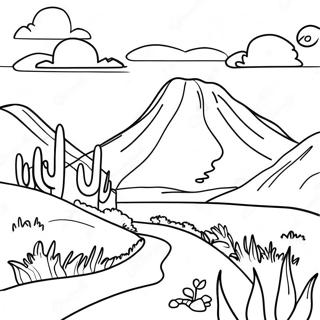 Chilean Landscape Coloring Page 30994-24827