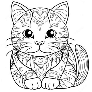 Cat Coloring Page For Adults 31003-24836