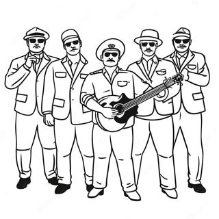 Fuerza Regida Band Members Coloring Page 31024-24851