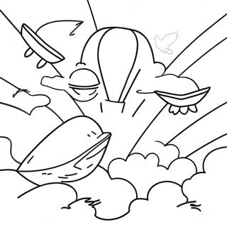 Colorful Flyers In The Sky Coloring Page 31064-24878