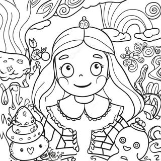 Alice In Wonderland Trippy Coloring Pages