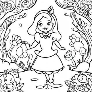 Alice In Wonderland Trippy Coloring Page 31073-24882