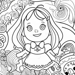 Alice In Wonderland Trippy Coloring Page 31073-24884