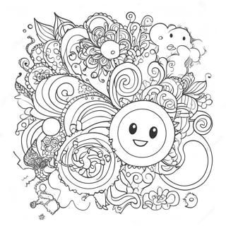 Colorful Marks And Doodles Coloring Page 3107-2526