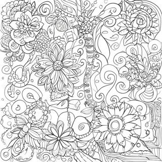 Colorful Marks And Doodles Coloring Page 3107-2527