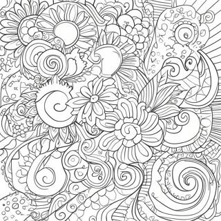 Colorful Marks And Doodles Coloring Page 3107-2528