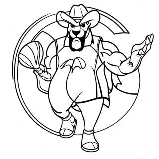 Dallas Mavericks Mascot Coloring Page 31094-24908