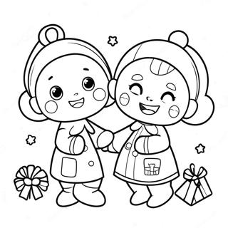 Cocomelon Christmas Characters Coloring Page 31103-24910