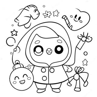 Cocomelon Christmas Characters Coloring Page 31103-24911