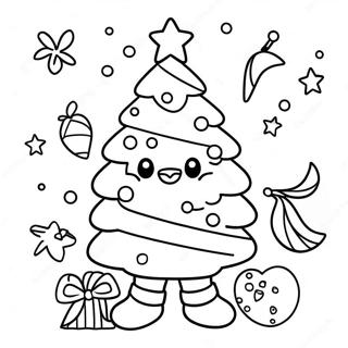 Joyful Cocomelon Christmas Tree Coloring Page 31104-24914