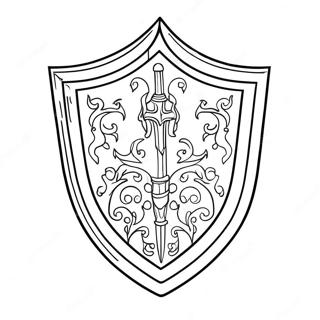 Knight Shield Coloring Page 31114-24922