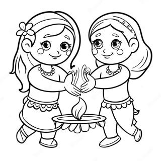 Kindergarten Diwali Coloring Pages