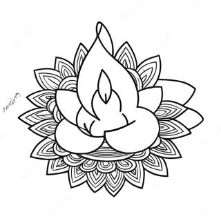 Colorful Diwali Diyas Coloring Page 31134-24940