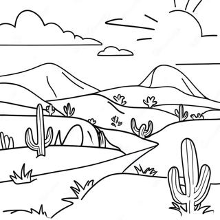 New Mexico Landscape Coloring Page 31163-24956